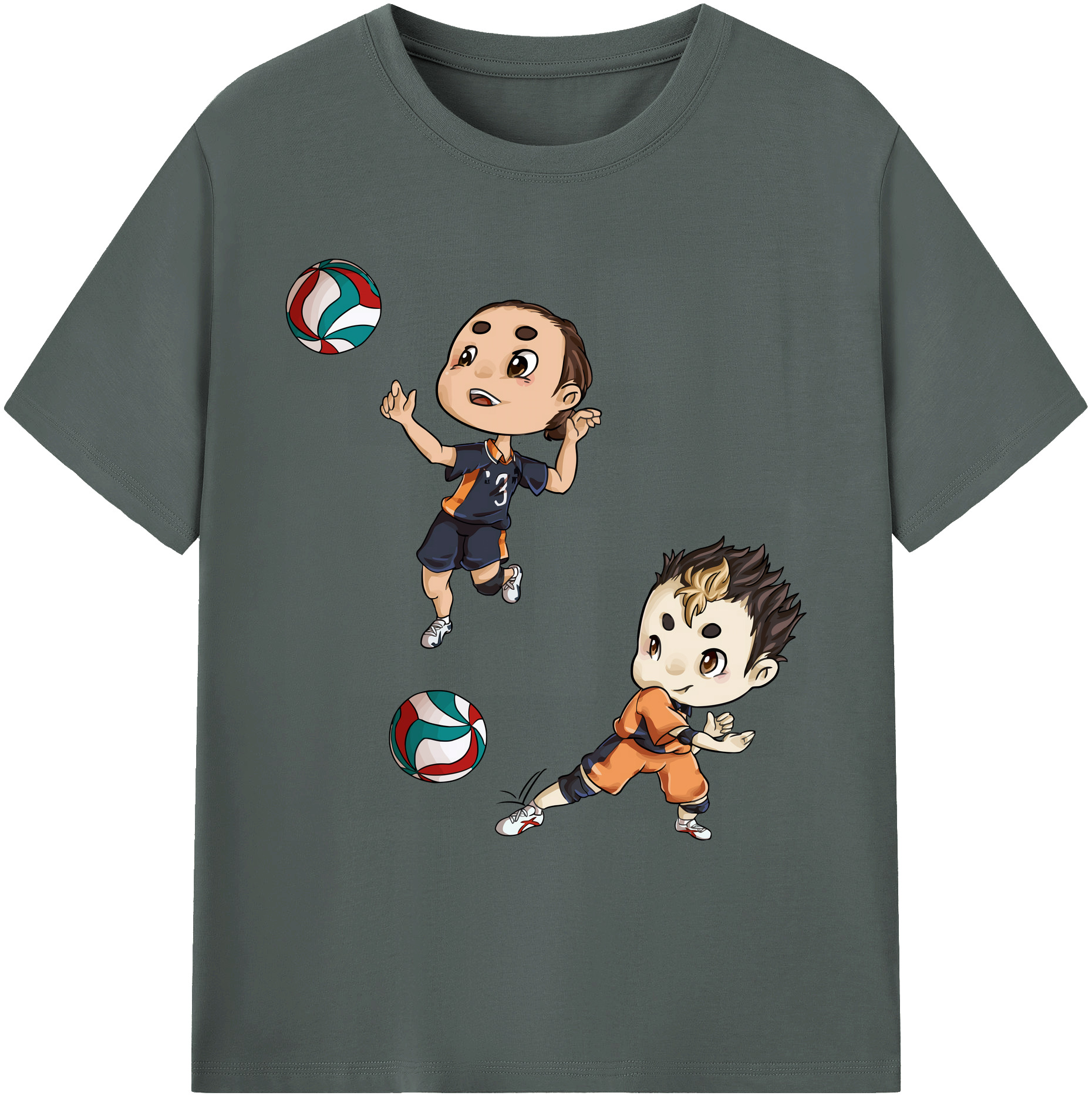 （画像用） ハイキュー!! Haikyu!! 綿100％ メンズ半袖Tシャツ｜肌触りやわらか＆通気性
